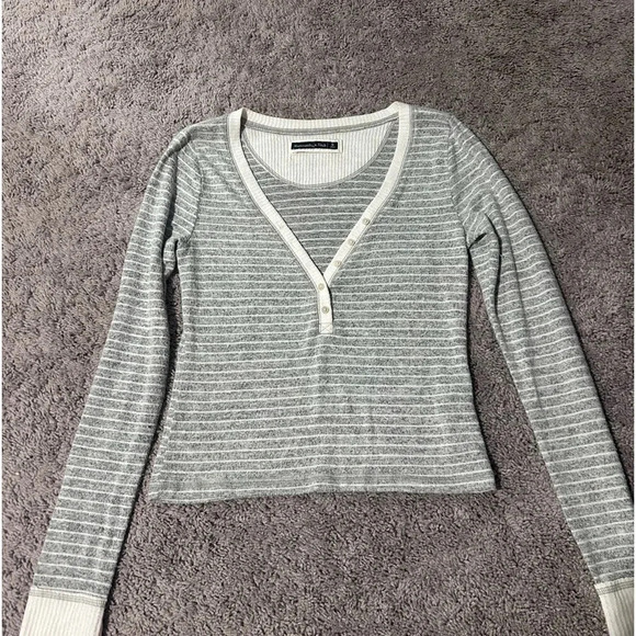 Abercrombie & Fitch Tops - Abercrombie & Fitch | Striped Button Front Long Sleeve small